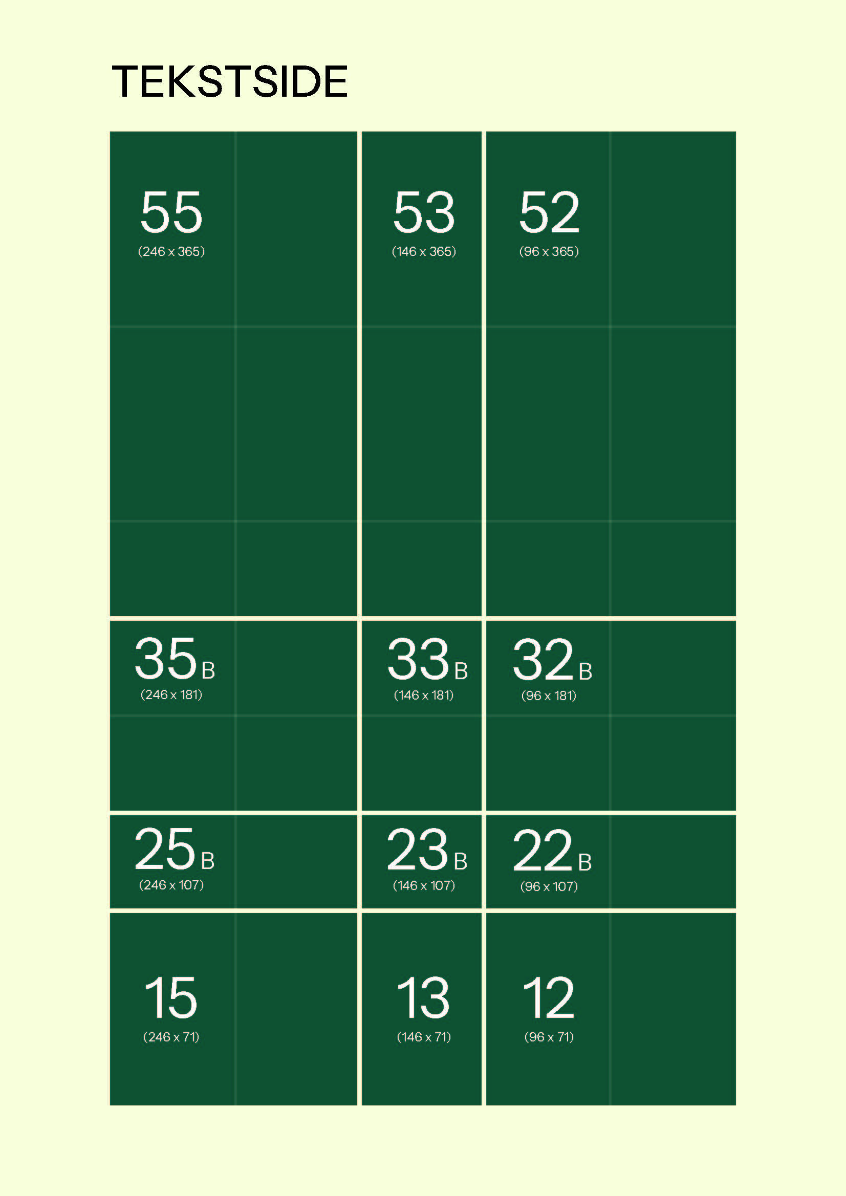 Modulkart tekstside - grønn